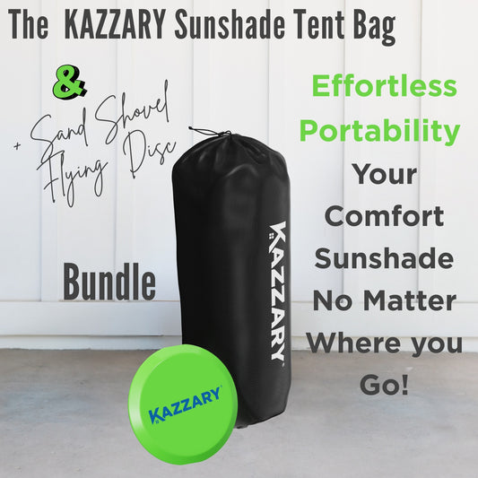 KAZZARY Sunshade Carrying Bag and Flying Disc Sand Shovel